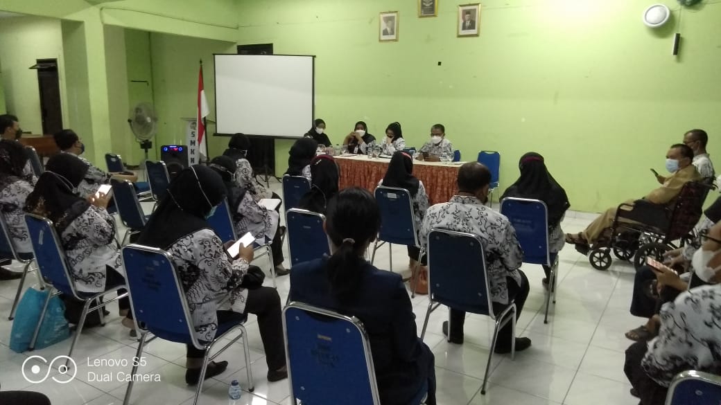 Kegiatan Rapat Dinas bulanan SMKN 45 Jakarta