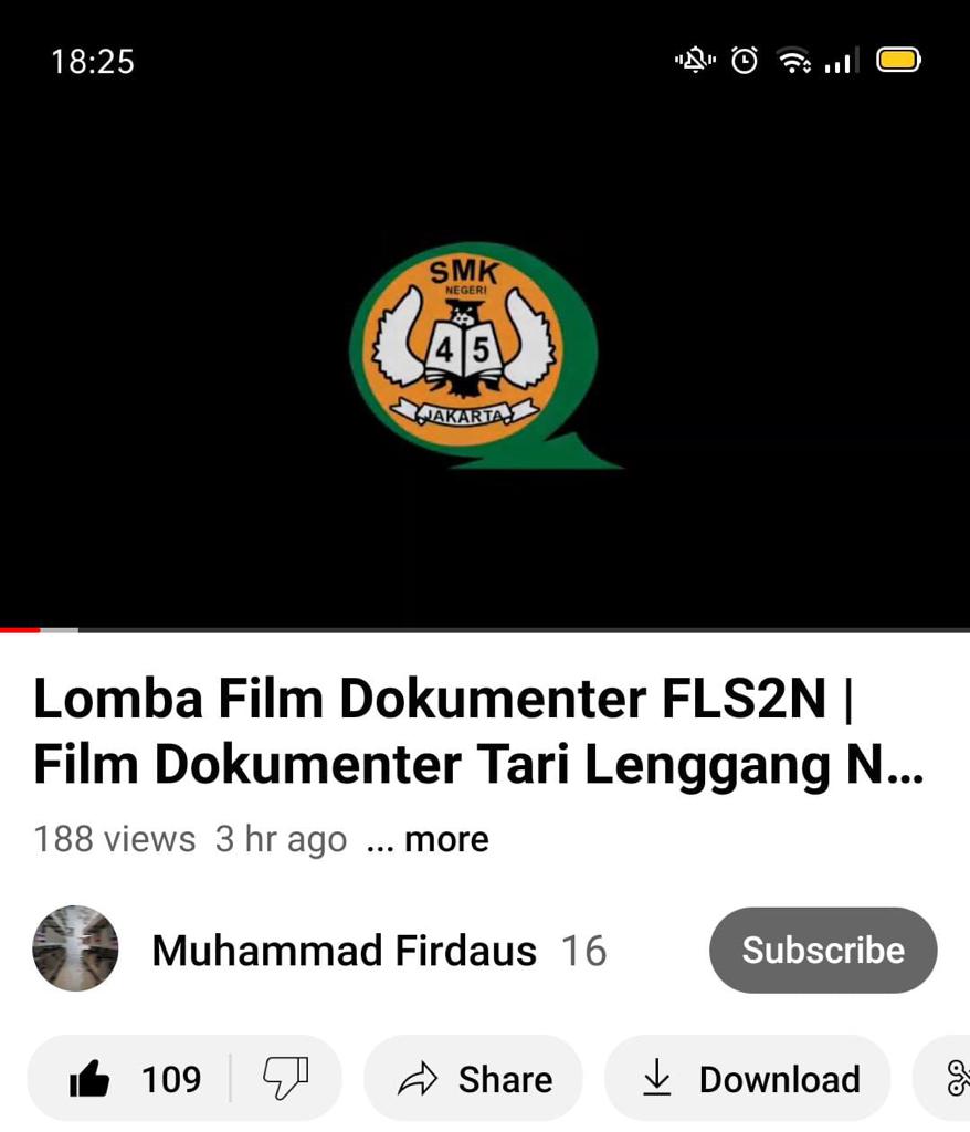 SMKN 45 Jakarta mengikuti Lomba Film Dokumenter FLS2N